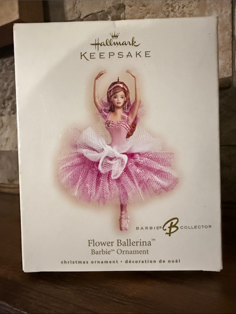 Hallmark Pink Flower Ballerina Barbie Ornament